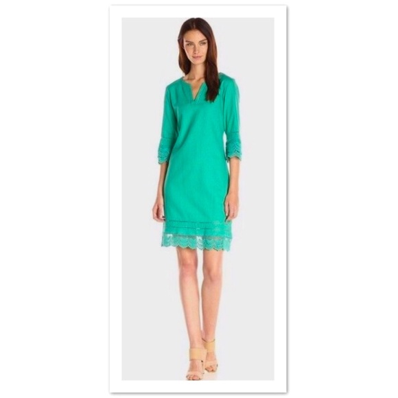 Nanette Lepore Linen Blend Bell Sleeve Shift Dress - Picture 8 of 8
